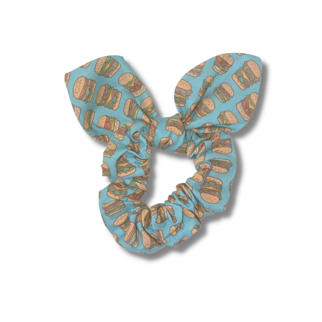 Summer Burger BBQ Bunny Ear Scrunchie