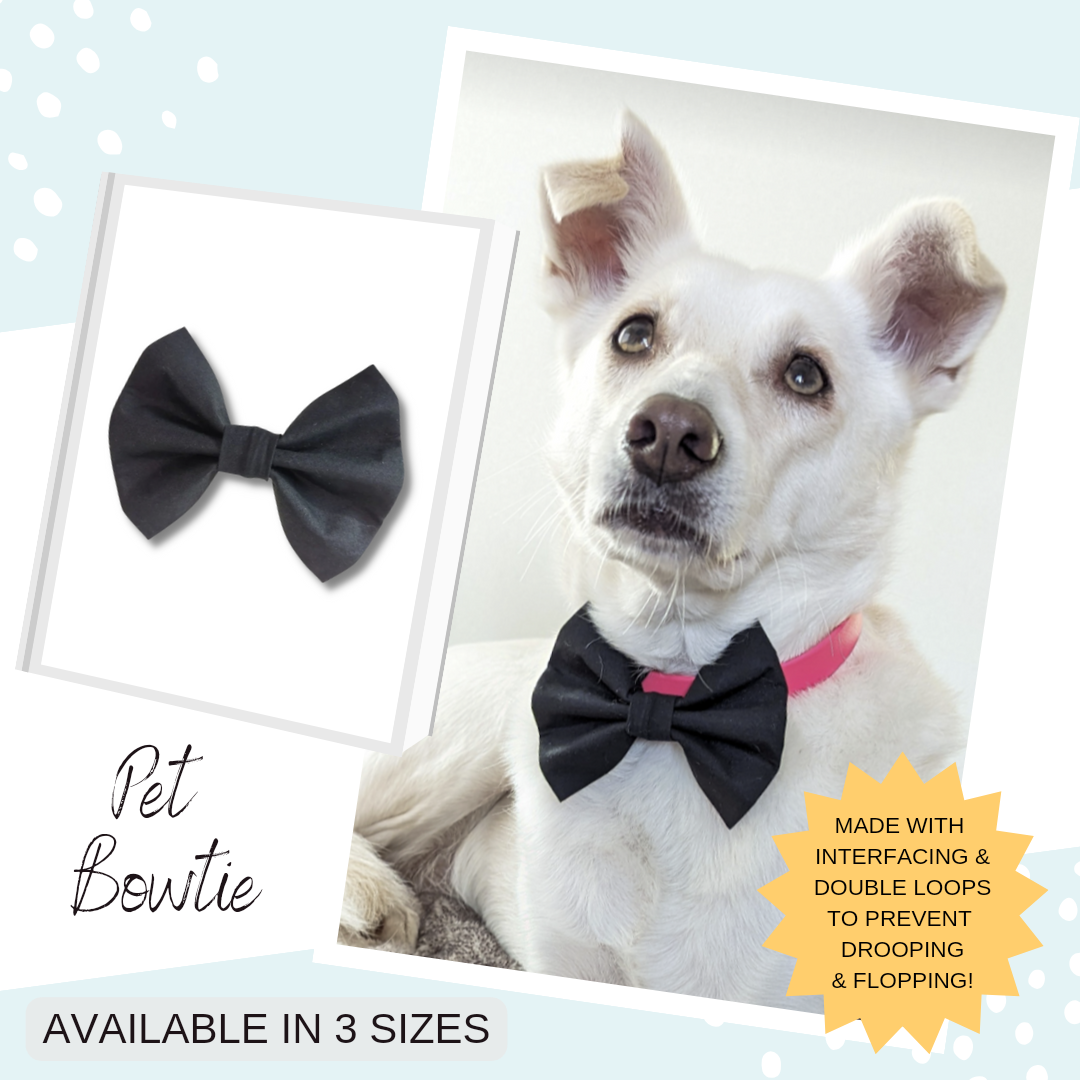 Black Pet Bowtie