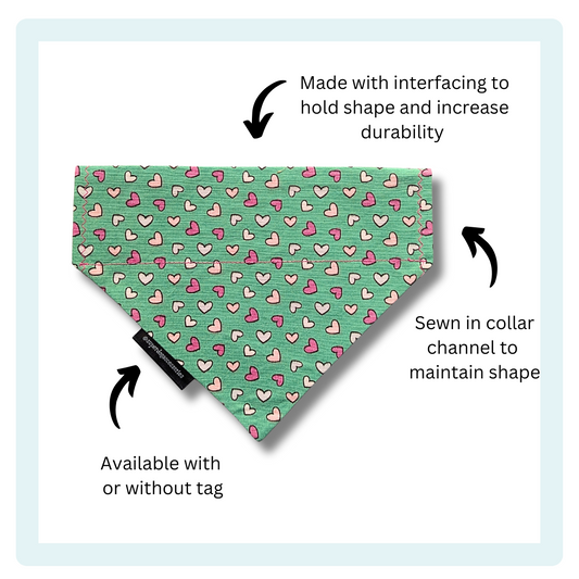 Cute Heart Valentine's Dog/Cat Bandana