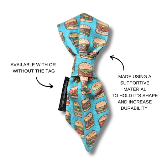 Burger Summer BBQ Dog Slip On Necktie