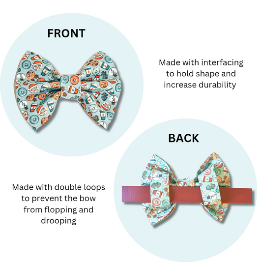 Christmas Coffee & Doughnuts Pet Bowtie