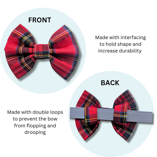 Red Tartan Pet Bowtie