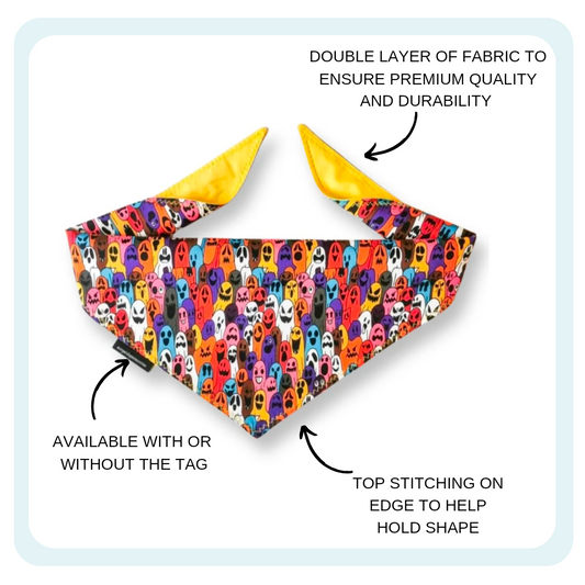 Halloween Ghoul Dog Howloween Bandana | Scarf Tie On Bandana