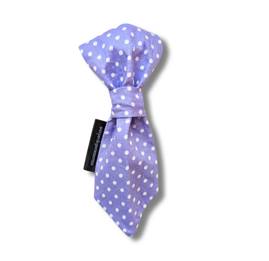 Purple Polka dot Dog Tie