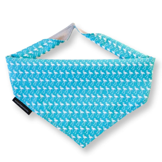 Blue Flamingo Bandana | Scarf Tie On Dog Bandana