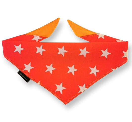 Red White Star Dog Bandana | Scarf Tie On Dog Scarf