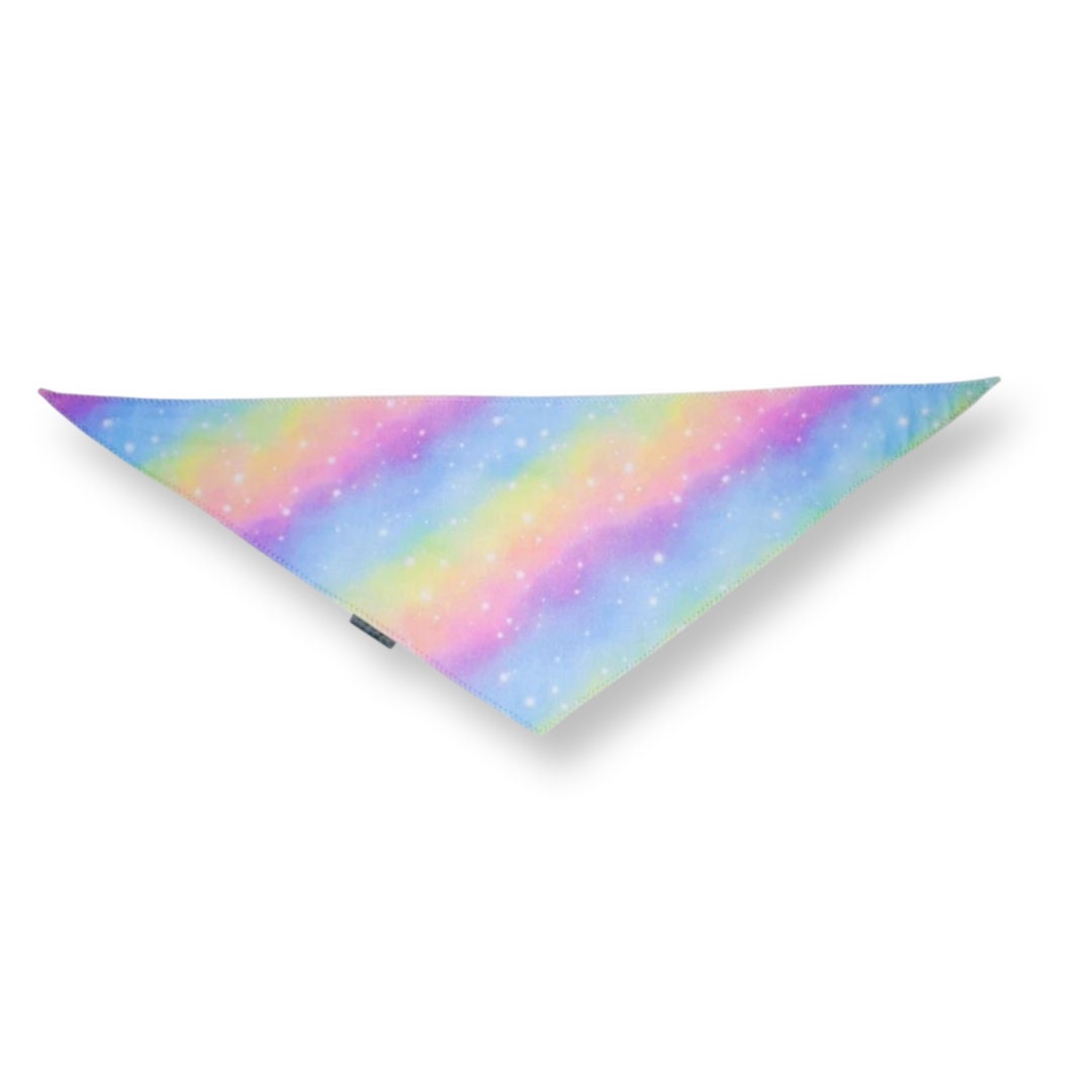 Pastel Rainbow Print Dog Bandana | Scarf Tie On Bandana