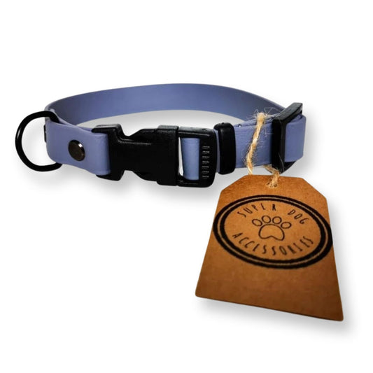 Grey Biothane Vegan Waterproof Quick Release Dog Collar