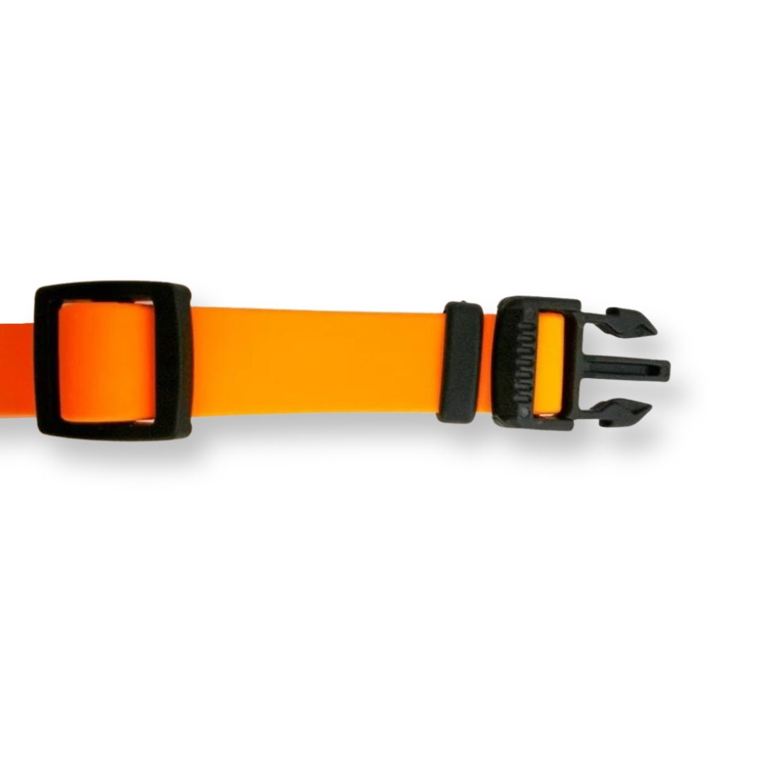Orange Biothane Vegan Waterproof Quick Release Dog Collar