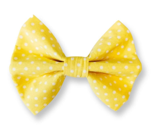 Yellow Polkadot Pet Bowtie
