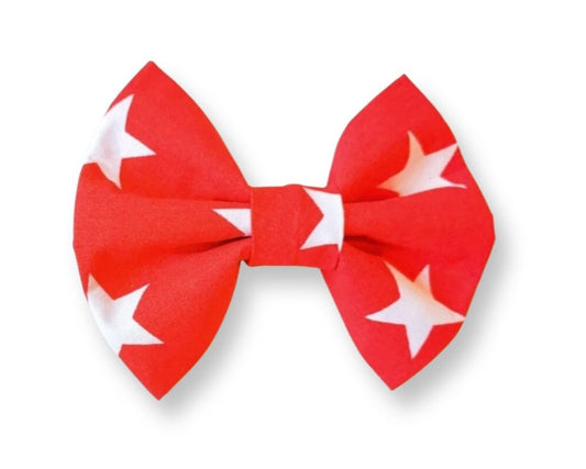 Red & White Star Pet Bowtie