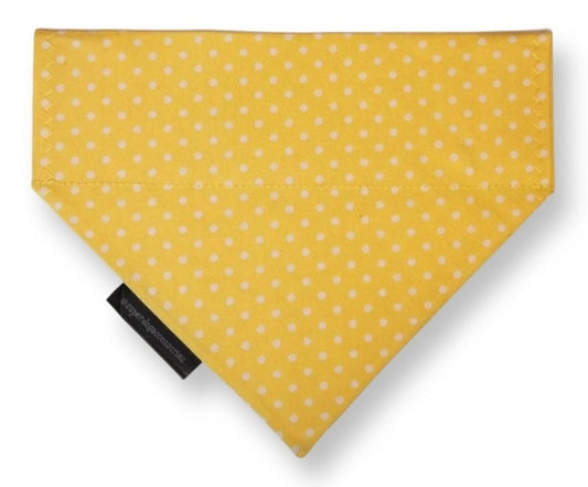 Yellow Polkadot Dog/Cat Slip On Bandana
