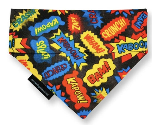 Comic Style Dog/Cat Slip On Bandana