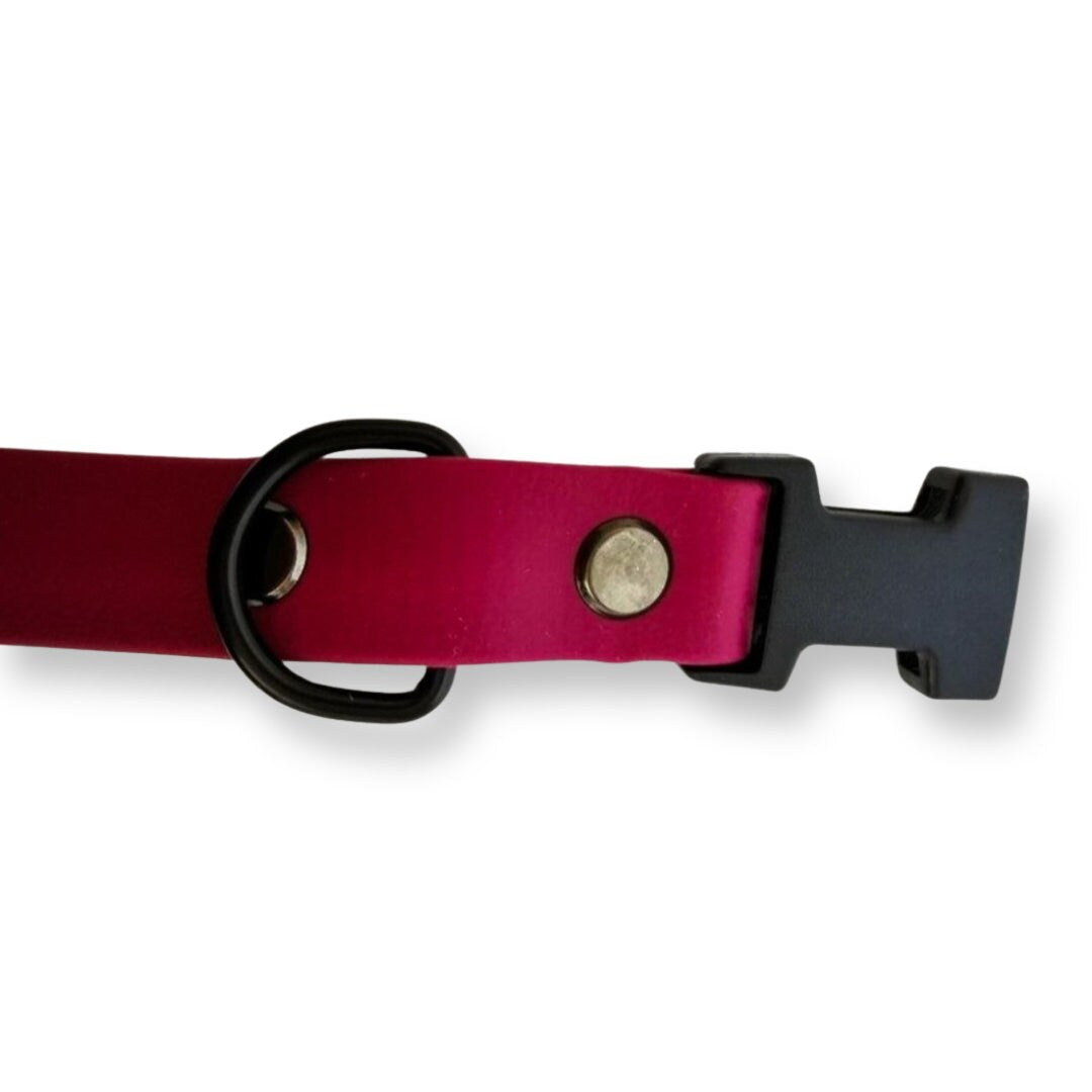 Wine Biothane Vegan Waterproof Quick Release Dog Collar