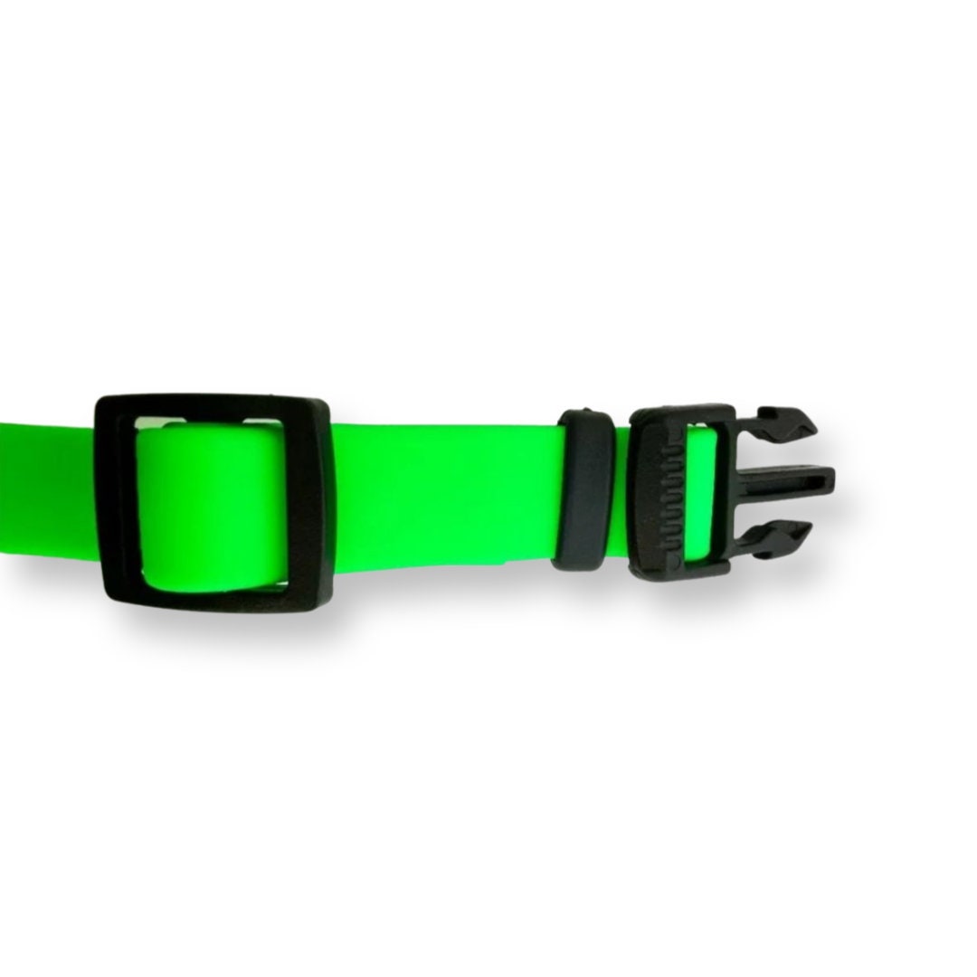 Bright Green Biothane Vegan Waterproof Quick Release Dog Collar