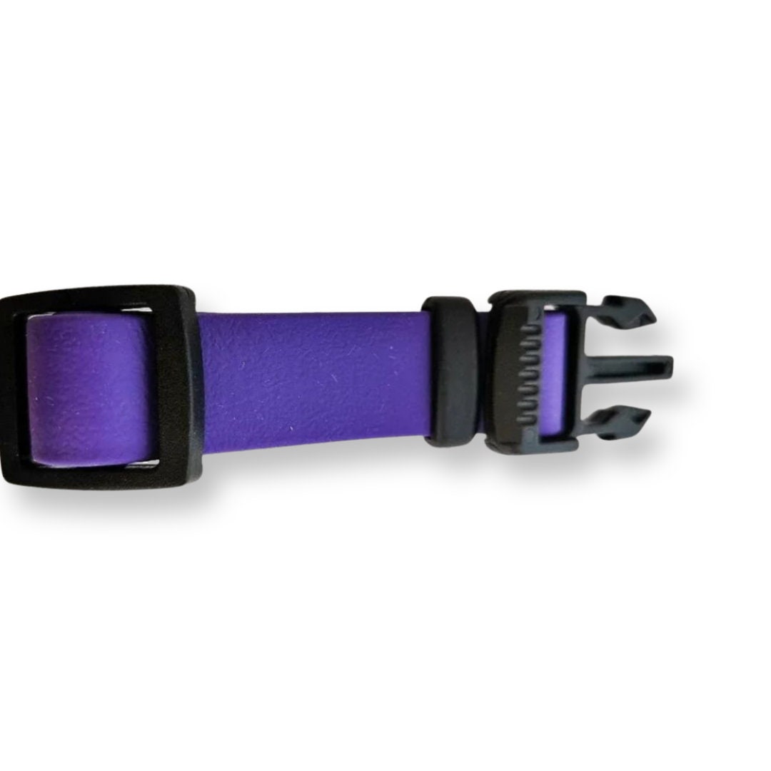 Purple Biothane Vegan Waterproof Quick Release Dog Collar