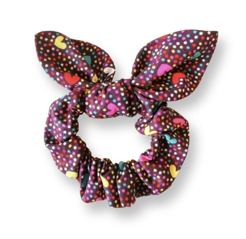 Love heart Scrunchie, Bunny Ear Scrunchie, Hair Accessories, Matching Pet Mum Accessories