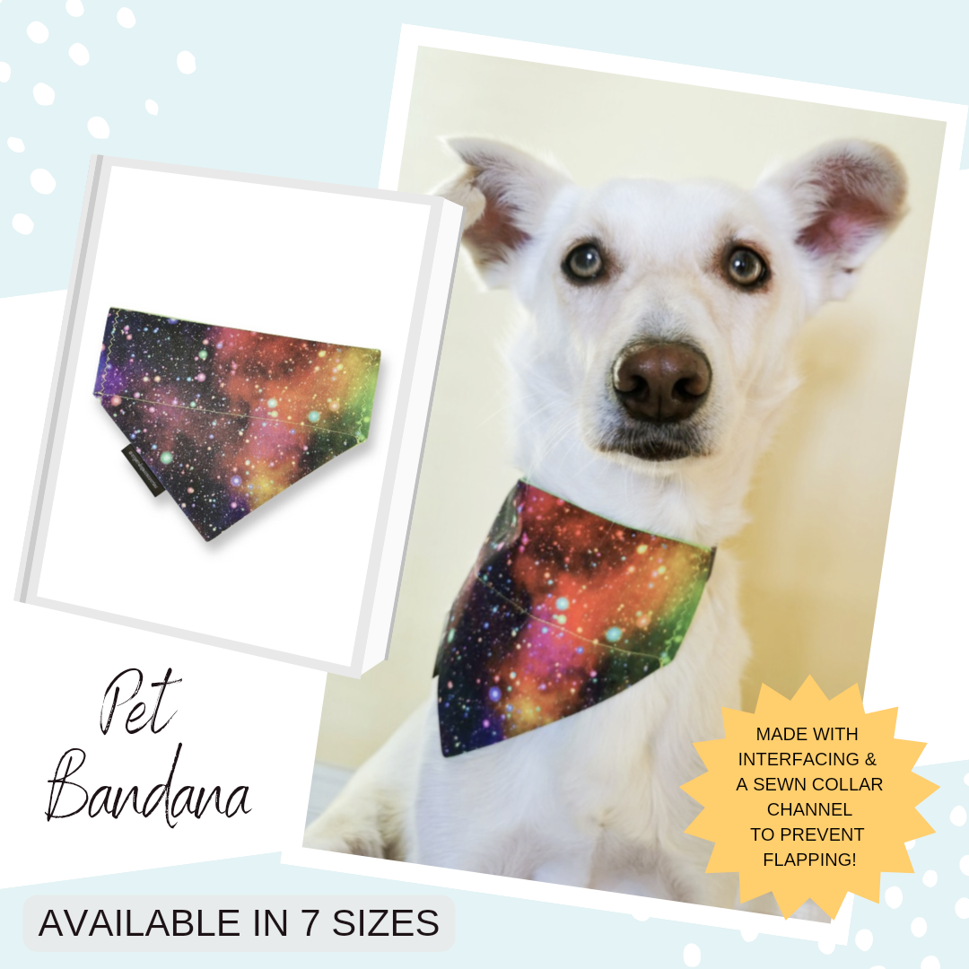 Colourful Galaxy Print Dog/Cat Slip On Bandana