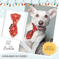 Christmas Red Star Dog Slip On Necktie