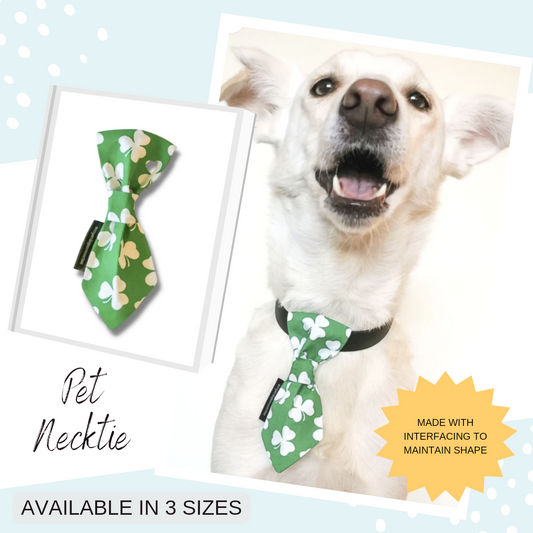 St Patrick's Day Shamrock Dog Slip On Necktie