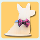 Pink Tartan Gold Lurex Pet Bowtie