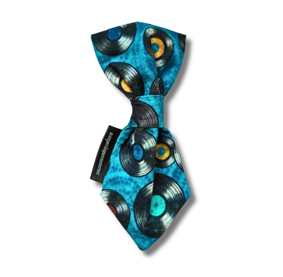 Blue Record Tie