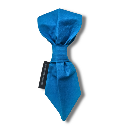 Plain Blue Dog Necktie