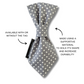 Grey Spotty Dog Slip On Necktie