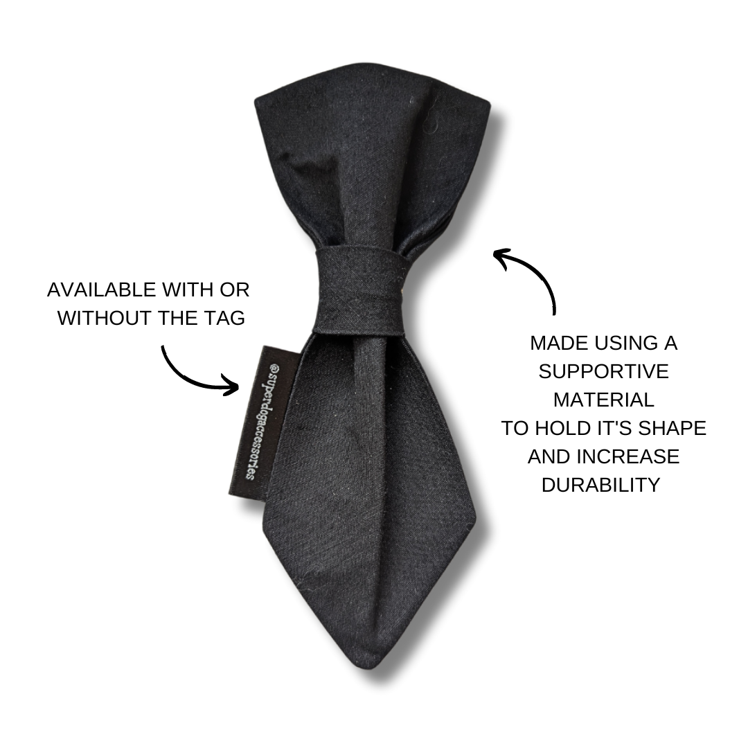 Black Slip On Necktie