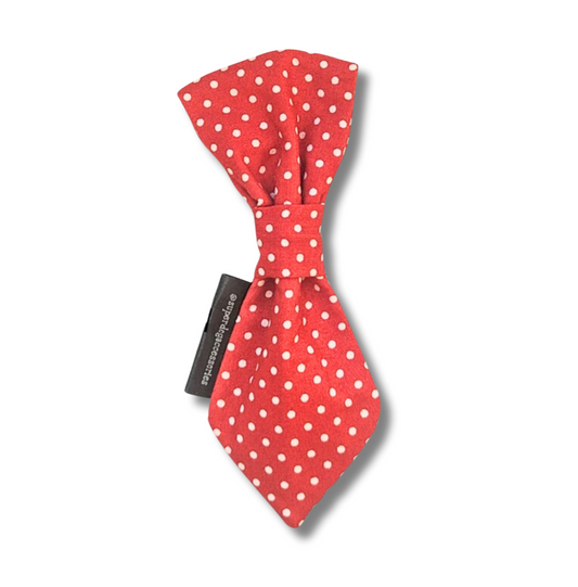 Red Polkadot Dog Tie