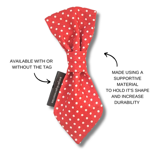 Red Spotty Dog Slip On Necktie