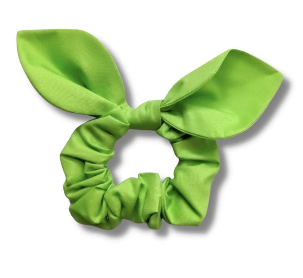 Green Bunny Ear Scrunchie