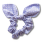 Purple Spotty Bunny Ear Scrunchie