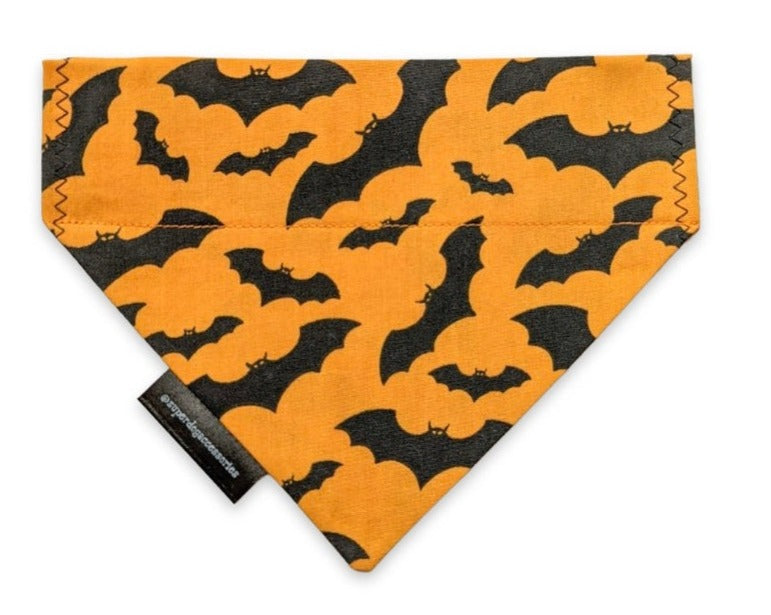 Orange Bat Halloween Dog/Cat Slip On Bandana
