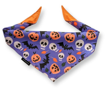 Purple Halloween Dog Bandana | Scarf Tie On Bandana