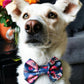 Grey Pink Heart Pet Bowtie