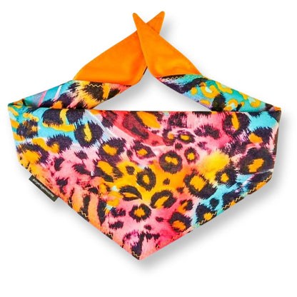 Colourful Leopard Print Bandana | Scarf Tie On Dog Bandana