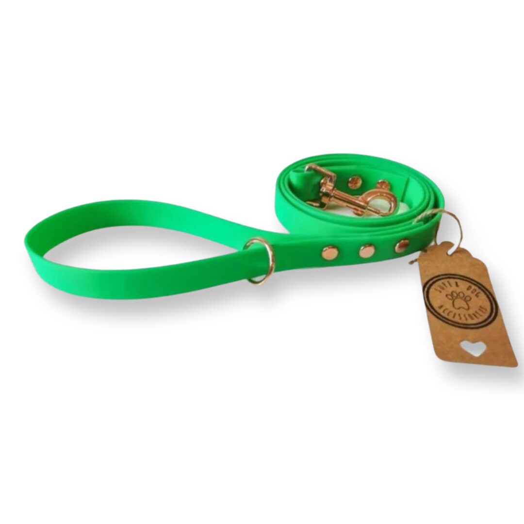Bright Green Biothane Vegan Dog Lead | Waterproof Long Training Line