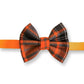 Orange Tartan Pet Bowtie