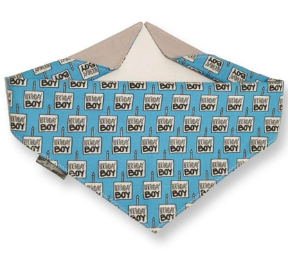Blue Birthday Boy Bandana | Scarf Tie On Dog Bandana