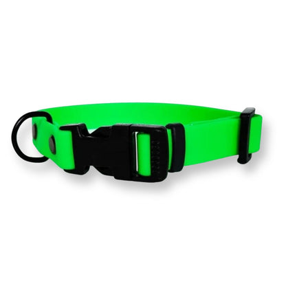 Bright Green Biothane Vegan Waterproof Quick Release Dog Collar