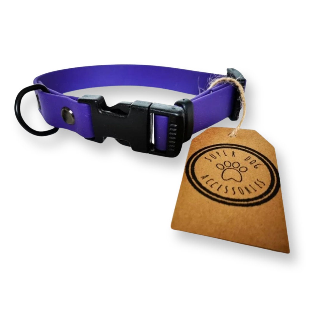Purple Biothane Vegan Waterproof Quick Release Dog Collar