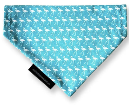 Blue Flamingo Dog/Cat Slip On Bandana