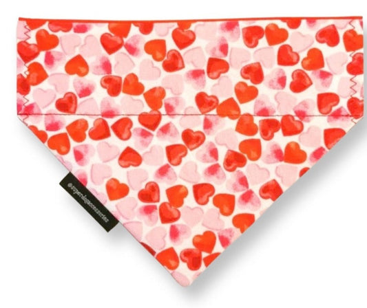 Cute Pink Heart Valentine's Dog/Cat Bandana