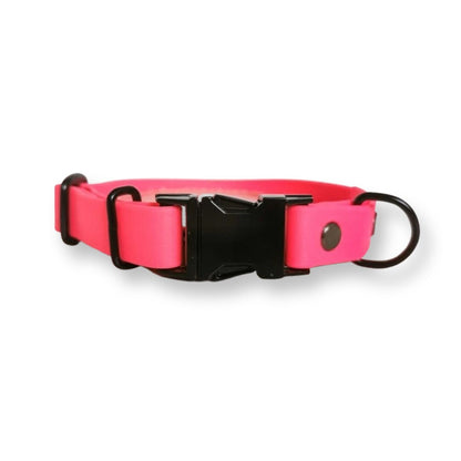 Hot Pink Biothane Vegan Waterproof Quick Release Dog Collar
