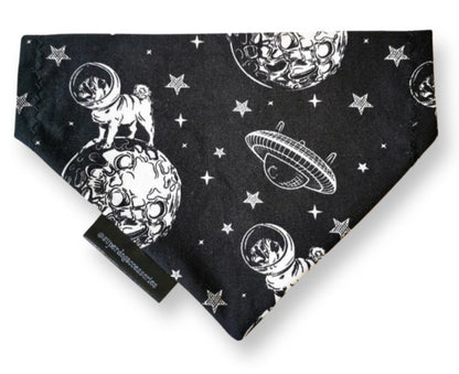 Space Pug Dog/Cat Slip On Bandana