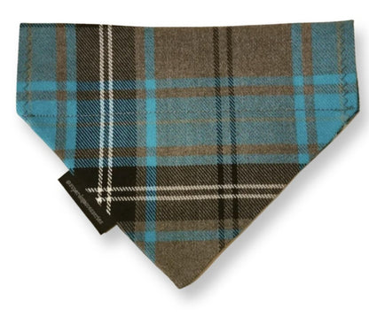 Grey/Blue Tartan Dog/Cat Slip On Bandana