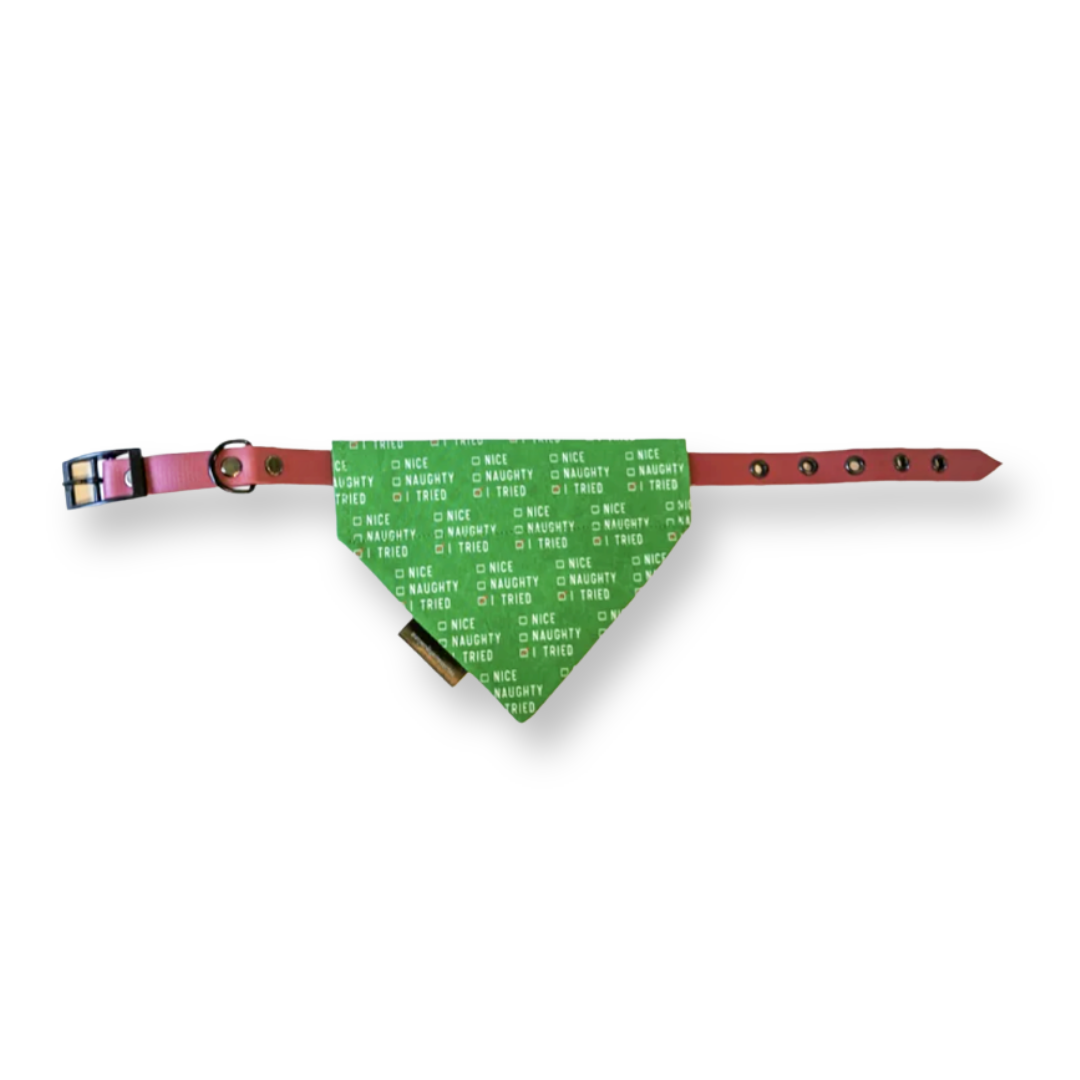 Christmas Naughty or Nice Dog/Cat Slip On Bandana