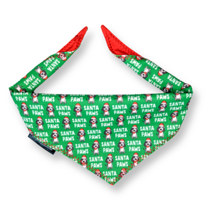 Christmas Santa Paws Dog Bandana | Scarf Tie On Bandana