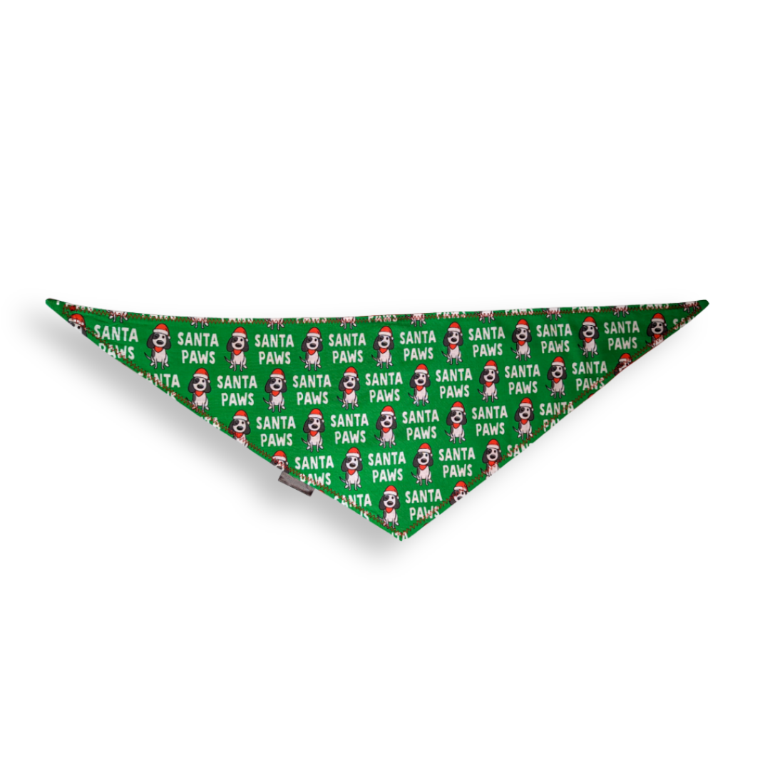 Christmas Santa Paws Dog Bandana | Scarf Tie On Bandana